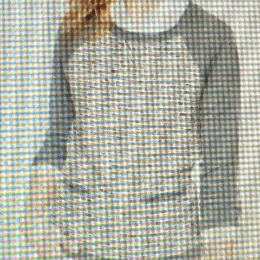 JCrew Tweed Front Merino Sweater in Graphite